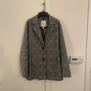 Anthropologie Avec Les Filles Longline Plaid Blazer size XS
